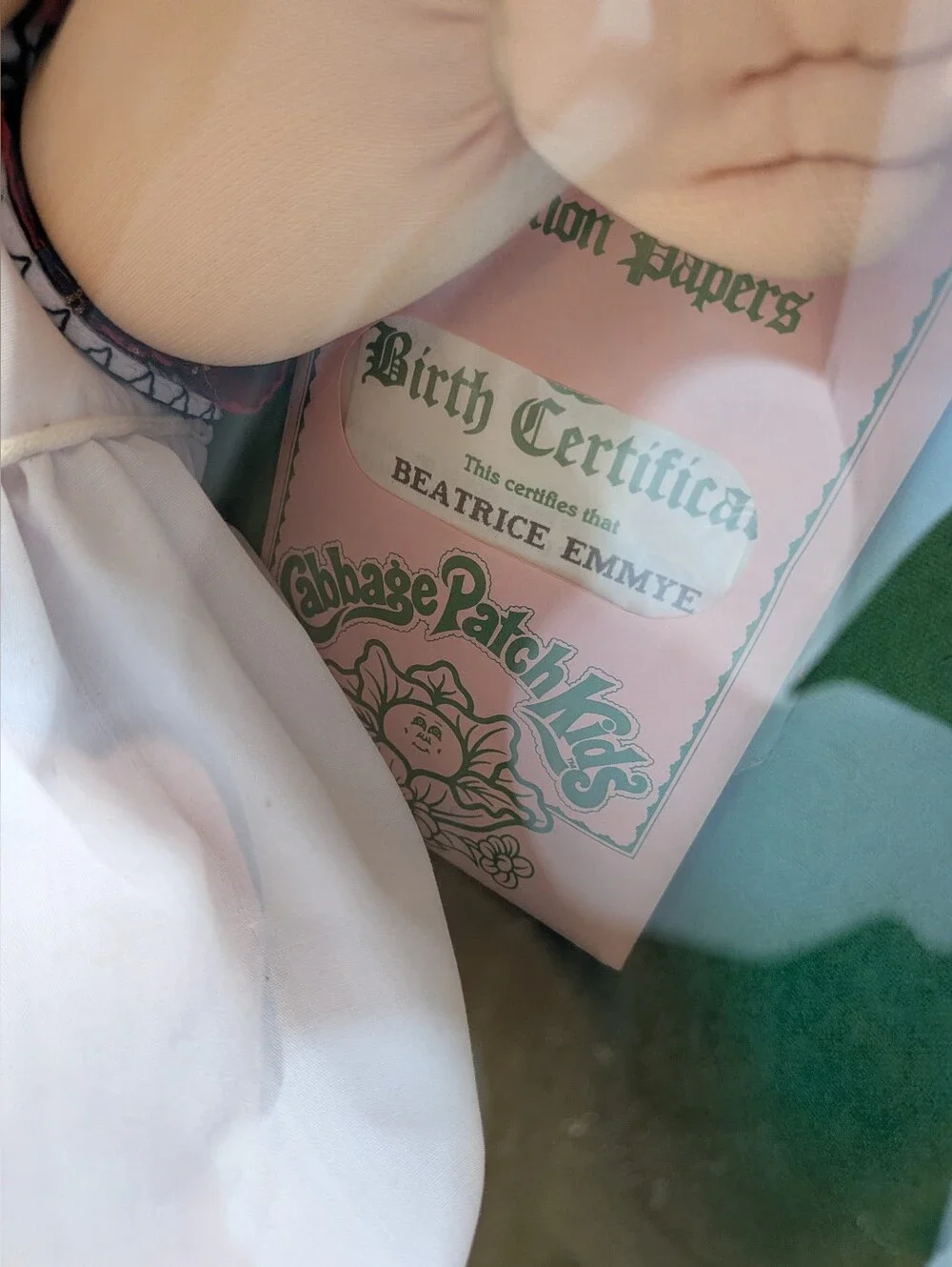 Vtg Cabbage Patch Kids Doll 1985 Red Pigtails Beatrice Emmye MIB CPK